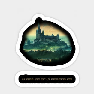 Futuristic Würzburg Marienburg 2045 Artwork Sticker